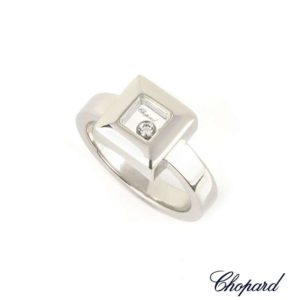 Chopard 18k White Gold Happy Diamonds Ring 822938