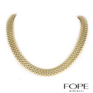 Fope 18k Yellow Gold Panther Link Necklace