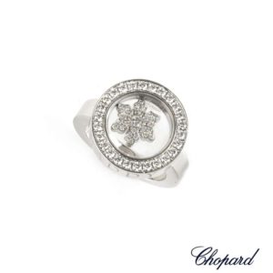 Chopard 18k White Gold Happy Diamonds Snowflake Ring