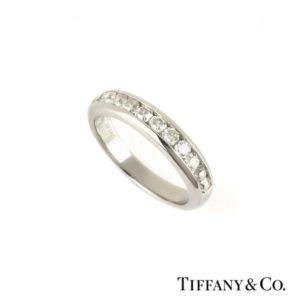 Tiffany & Co. Lucida Half Diamond Eterntiy Ring in Platinum 0.55ct