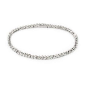 18k White Gold Diamond Line Bracelet 1.30ct H/VS1