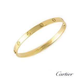 Cartier 18k Yellow Gold Love Bangle Size 18 B60355218