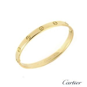 Cartier 18k Yellow Gold Love Bangle Size 18 B6035518