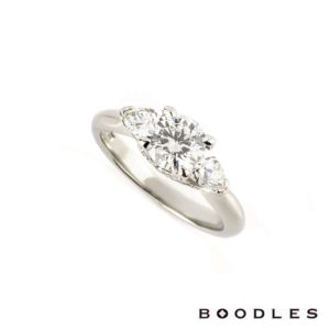 Boodles Round Brilliant Cut Diamond Ring in Platinum 0.91ct F/VS1