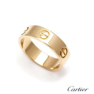 Cartier 18k Yellow Gold Love Ring Size 55