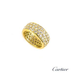 Cartier 18k Yellow Gold Diamond Set Full Eternity Ring