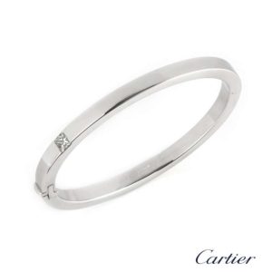Cartier 18k White Gold Tank Bangle