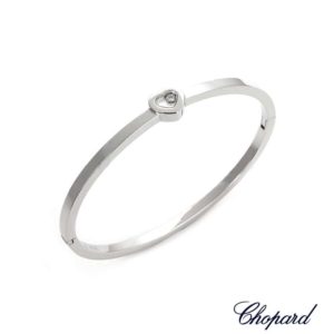 Chopard 18k White Gold Happy Diamonds Bangle 85/4354