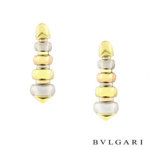 Bvlgari 18k Three Colour Gold Drop Earclips