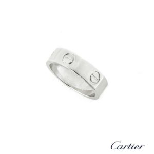 Cartier 18k White Gold Love Ring Size 54 B4084763