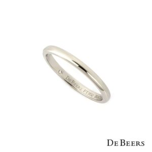 DeBeers Wedding Band in Platinum