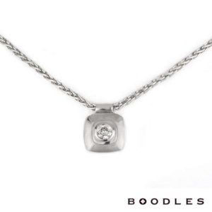 Boodles Diamond Set Amare Pendant in Platinum 0.42ct G/VS1