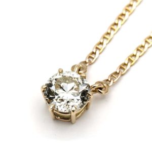 18k Yellow Gold Old Cut Diamond Pendant 2.38ct J/SI3