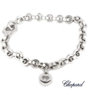 Chopard 18k White Gold Happy Diamonds Bracelet 85/3468