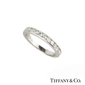Tiffany & Co Diamond Half Eternity Ring in Platinum 0.33ct
