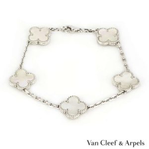 Van Cleef & Arpels 18k White Gold Alhambra Bracelet VCARF48400