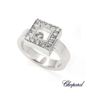 Chopard 18k White Gold Happy Diamonds Ring 82/2896-20