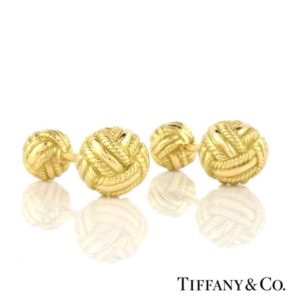 Tiffany & Co 18k Yellow Gold Schlumberger Cufflinks