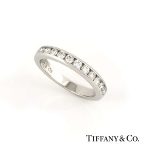 Tiffany & Co Diamond Half Eternity Ring in Platinum