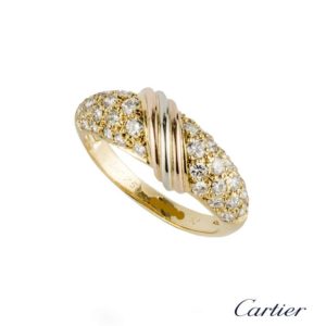 Cartier 18k Yellow Gold Diamond Set Dress Ring