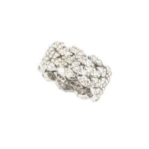 18k White Gold Diamond Set Full Eternity Ring 4.50ct