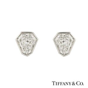 Tiffany & Co Diamond Earstuds in Platinum 1.71ct E/VS2