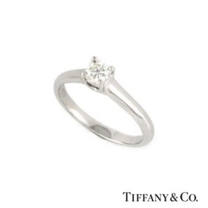 Tiffany & Co. Lucida Cut Diamond Ring in Platinum 0.44ct H/VVS2