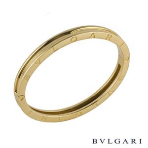 Bvlgari 18k Yellow Gold B.Zero1 Gents Bangle BR856142