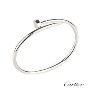Cartier 18k White Gold Juste Un Clou Bangle Size 18 B6037618
