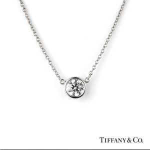 Tiffany & Co. Elsa Peretti Diamond Necklace in Platinum 0.40ct