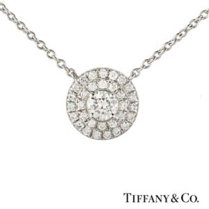 Tiffany & Co. Diamond Soleste Cluster Pendant in Platinum 0.30ct B&P