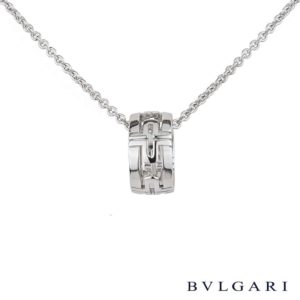 Bvlgari 18k White Gold Parentesi Pendant