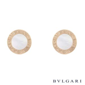 Bvlgari Bvlgari 18k Rose Gold Mother of Pearl Cufflinks