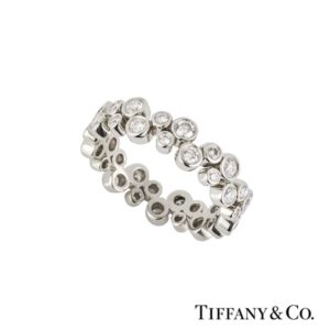 Tiffany & Co. Diamond Set Cobblestone Ring in Platinum