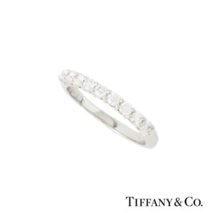 Tiffany & Co. Diamond Half Eternity Ring in Platinum