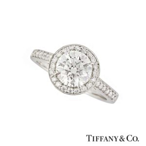 Tiffany & Co. Diamond Embrace Ring in Platinum 1.29ct H/IF B&P
