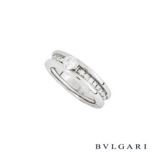 Bvlgari 18k White Gold B.zero1 Engagement Ring 0.30ct E/VVS2 AN852397