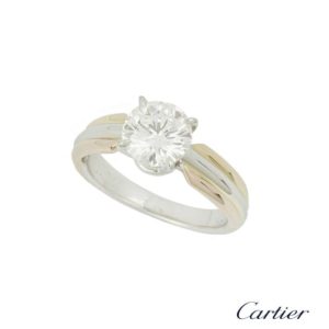 Cartier 18k 3 Colour Gold Diamond Trinity Engagement Ring 1.51ct G/VS1 B&P