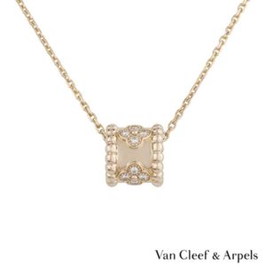 Van Cleef and Arpels 18k R/G Perlee Clover Pendant VCARO2EE00