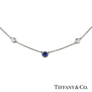 Tiffany & Co. Elsa Peretti Diamond and Sapphire Necklace