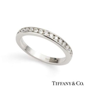 Tiffany & Co. Platinum Diamond Half Eternity Ring