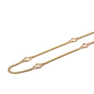 18ct Rose Gold Diamond Chain 0.65ct Total