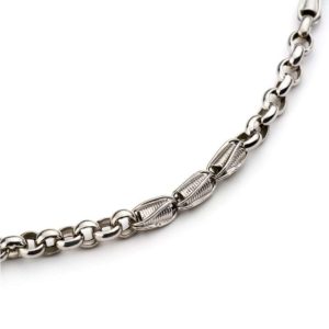 Platinum Fancy Chain Necklace