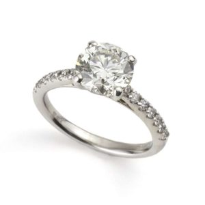 Platinum Round Diamond Ring 2.02ct H/VVS2