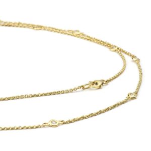 18k Yellow Gold Diamond Chain 24 Inch 0.60ct Total