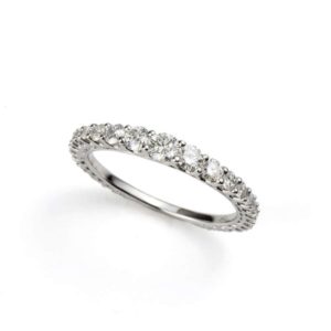 18k White Gold Graduated Diamond Eternity Ring 0.79ct Total