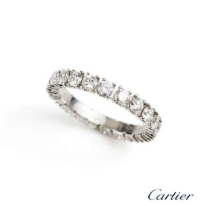 Cartier Platinum Diamond Wedding Band 1.43ct Total N4127300