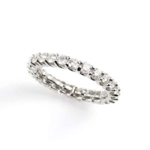 18k White Gold Diamond Full Eternity Ring 1.00ct Total