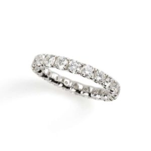 18k White Gold Full Diamond Eternity Ring 2.14ct Total