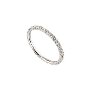 18k White Gold Round Brilliant Cut Diamond Eternity Ring 0.55ct G/VS